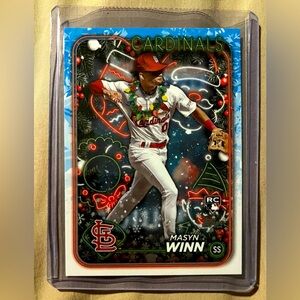 Masyn Winn 2024 TOPPS Holiday Series H94 St Louis Cardinals ROOKIE TRADING CARD